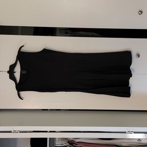 Black polyester sleeveless dress, size 4-6